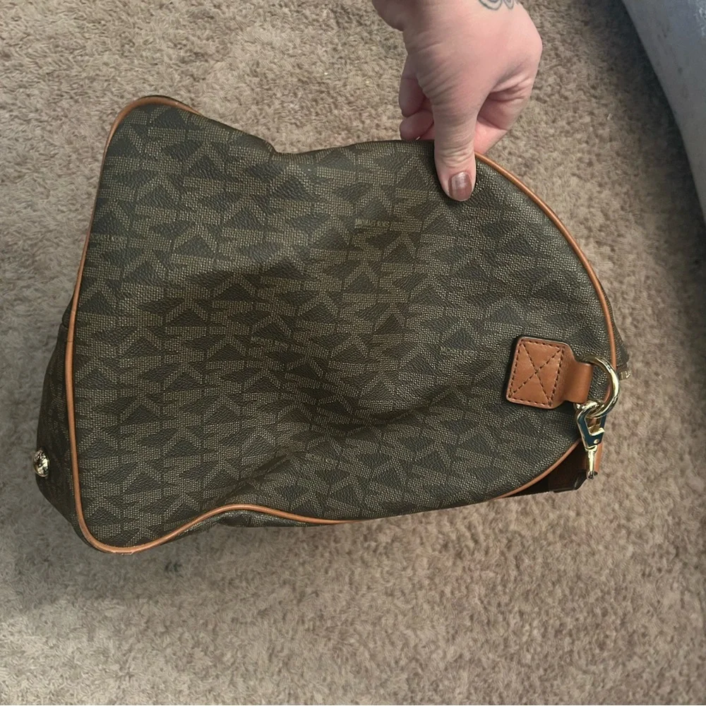 Michael Kors Brown Monogram duffle